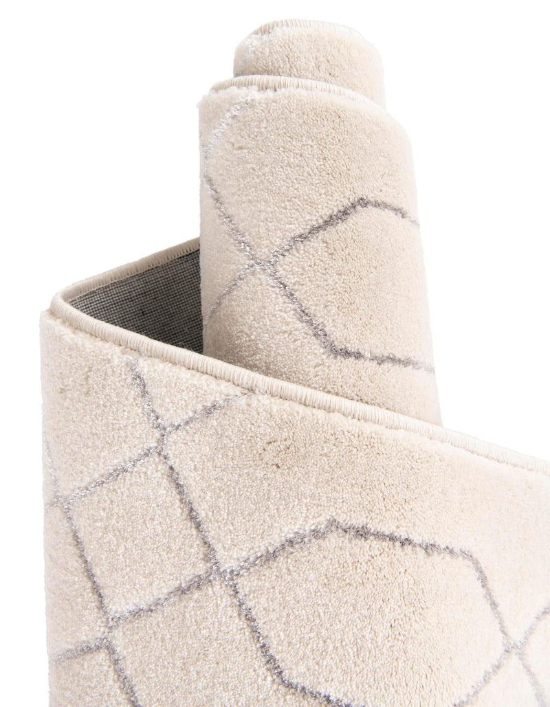 Hollywood Luxe Collection Area Rug - Sunset (White Silver) Rectangle White Silver  lifestyle 28