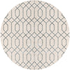 Hollywood Luxe Collection Area Rug - Sunset (White Silver) Round White Silver  lifestyle 25