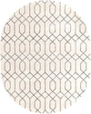 Hollywood Luxe Collection Area Rug - Sunset (White Silver) Oval White Silver  lifestyle 27
