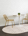 Hollywood Luxe Collection Area Rug - Sunset (White Silver) Oval White Silver  lifestyle 34