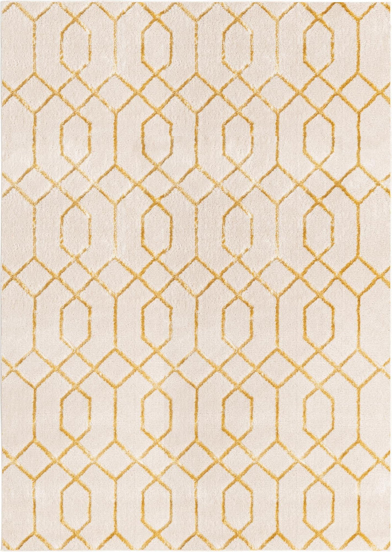 Hollywood Luxe Collection Area Rug - Sunset (White Gold) Rectangle White Gold  lifestyle 2