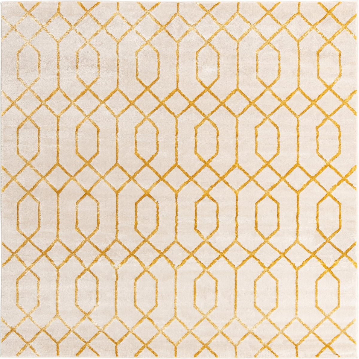 Hollywood Luxe Collection Area Rug - Sunset (White Gold) Square White Gold  lifestyle 18