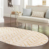 Hollywood Luxe Collection Area Rug - Sunset (White Gold) Oval White Gold  lifestyle 72
