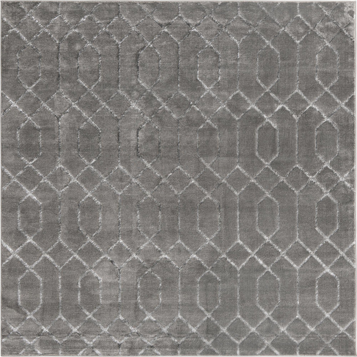 Hollywood Luxe Collection Area Rug - Sunset Square Gray Silver  lifestyle 106