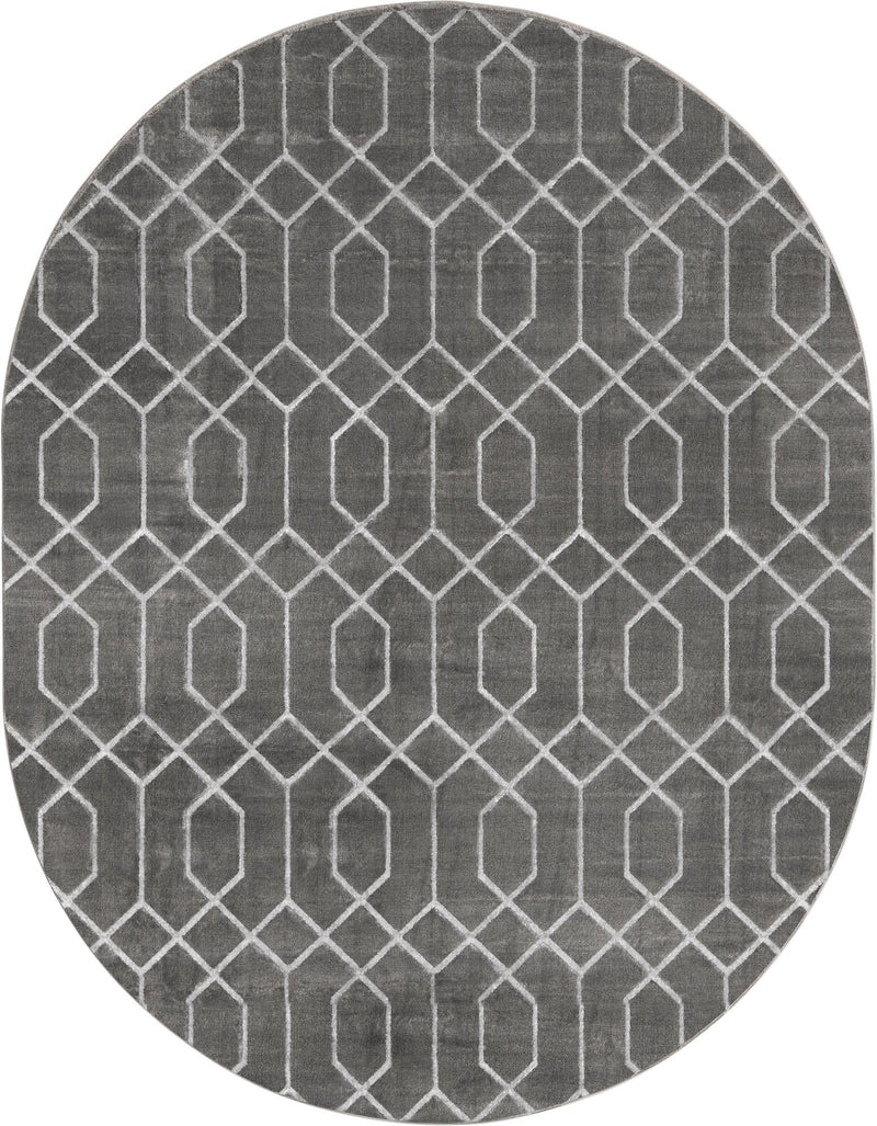 Hollywood Luxe Collection Area Rug - Sunset (Gray Silver) Oval Gray Silver  lifestyle 19