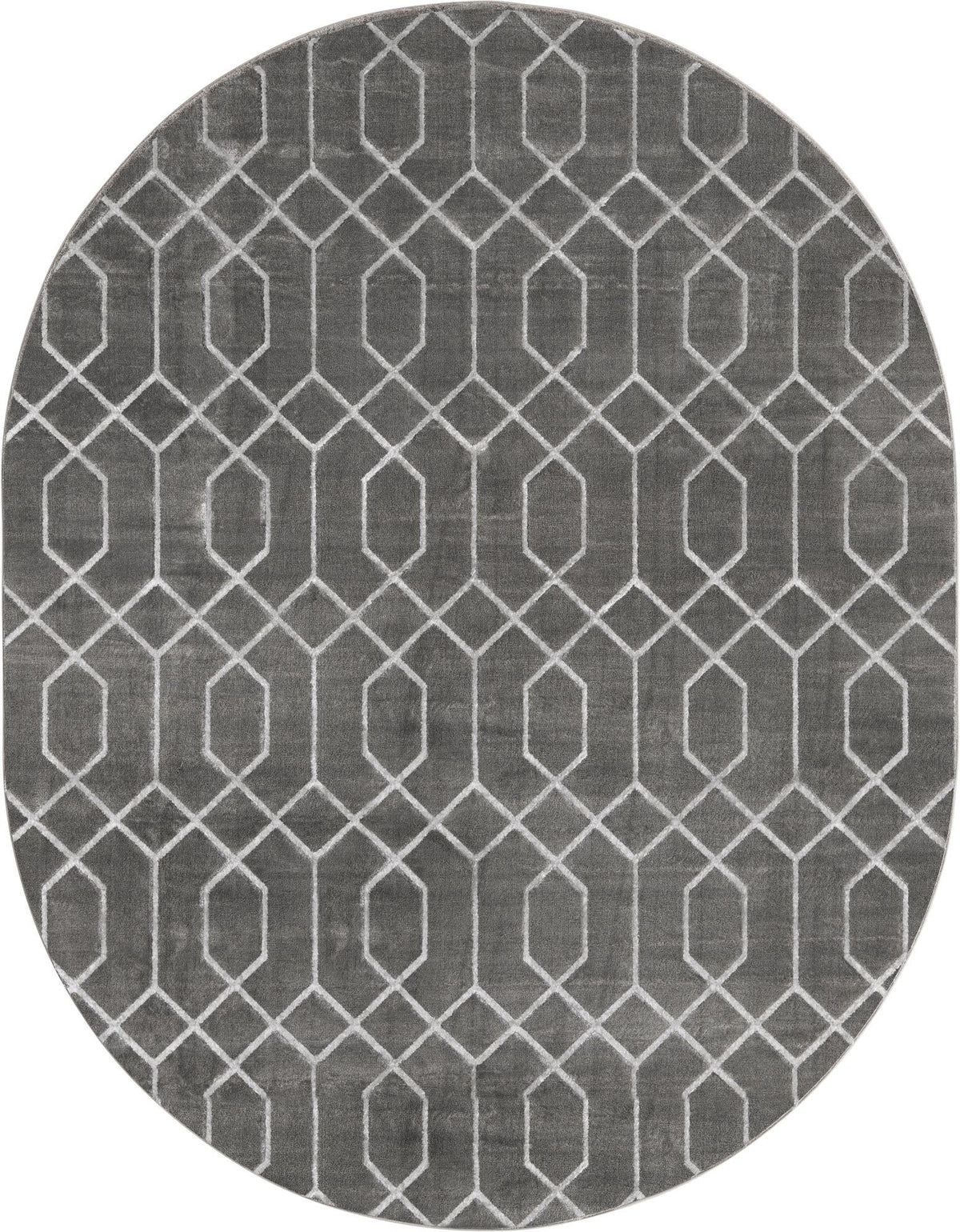 Hollywood Luxe Collection Area Rug - Sunset Oval Gray Silver  lifestyle 103