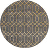 Hollywood Luxe Collection Area Rug - Sunset (Gray Gold) Round Gray Gold  lifestyle 12