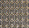 Hollywood Luxe Collection Area Rug - Sunset (Gray Gold) Square Gray Gold  lifestyle 13