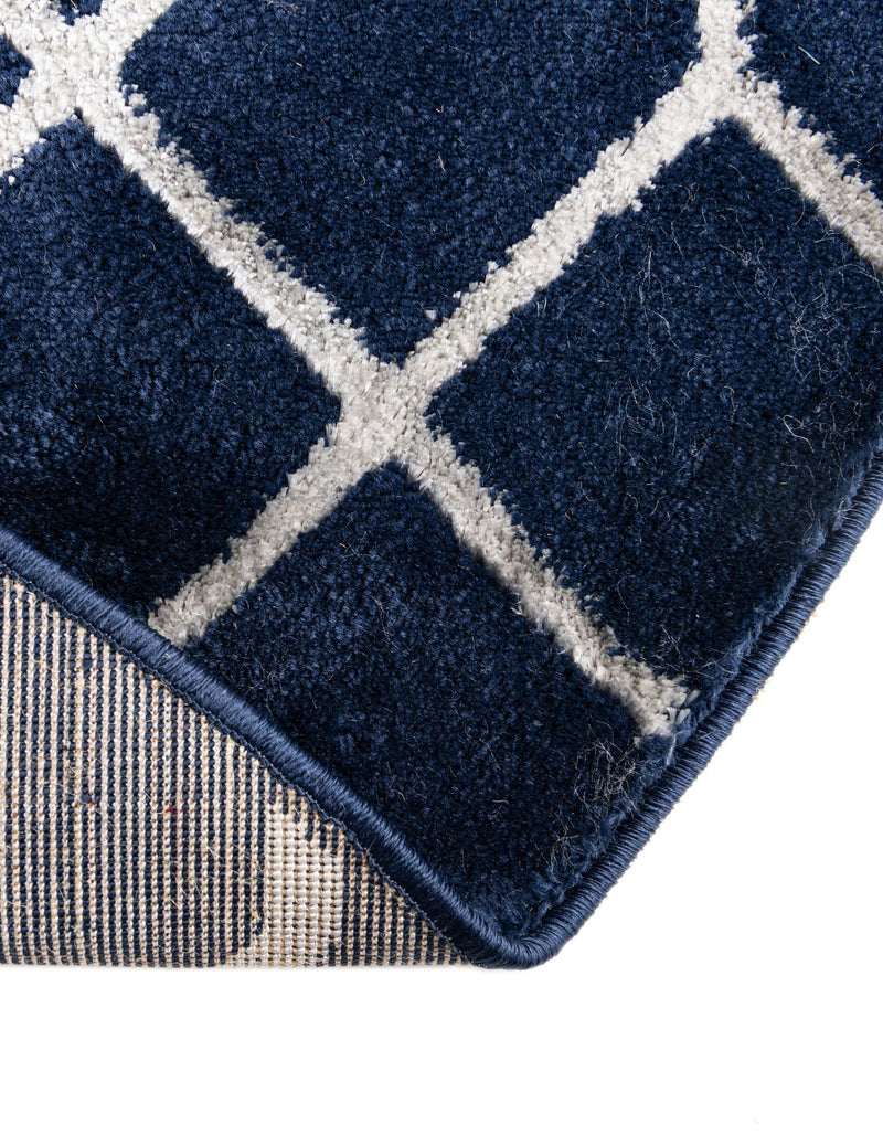 Hollywood Luxe Collection Area Rug - Sunset (Navy Blue Silver) Round Navy Blue Silver  lifestyle 54