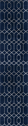 Hollywood Luxe Collection Area Rug - Sunset (Navy Blue Silver) Runner Navy Blue Silver  lifestyle 40