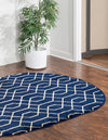 Hollywood Luxe Collection Area Rug - Sunset (Navy Blue Gold) Oval Navy Blue Gold  lifestyle 22