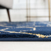 Hollywood Luxe Collection Area Rug - Sunset (Navy Blue Gold) Oval Navy Blue Gold  lifestyle 36