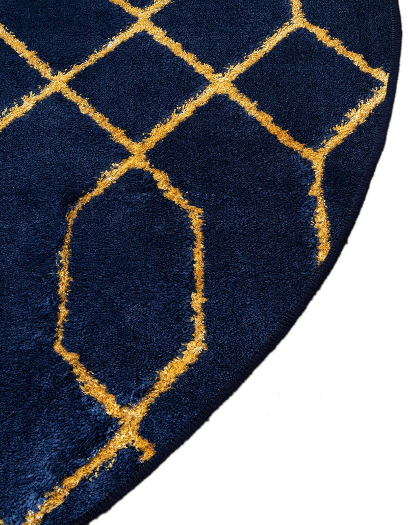 Hollywood Luxe Collection Area Rug - Sunset (Navy Blue Gold) Oval Navy Blue Gold  lifestyle 38