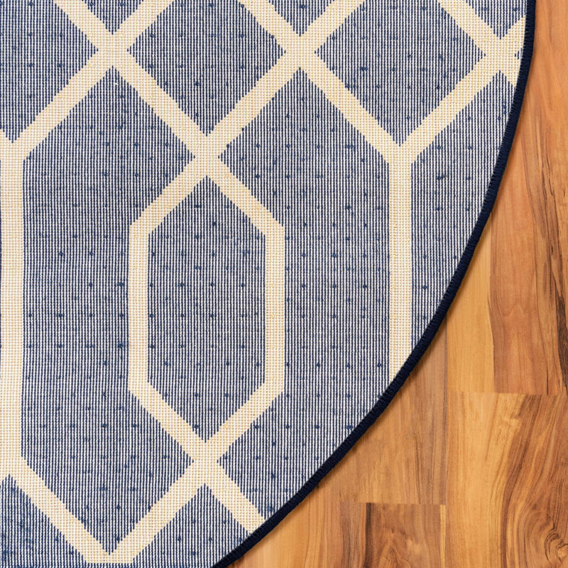 Hollywood Luxe Collection Area Rug - Sunset (Navy Blue Gold) Oval Navy Blue Gold  lifestyle 40