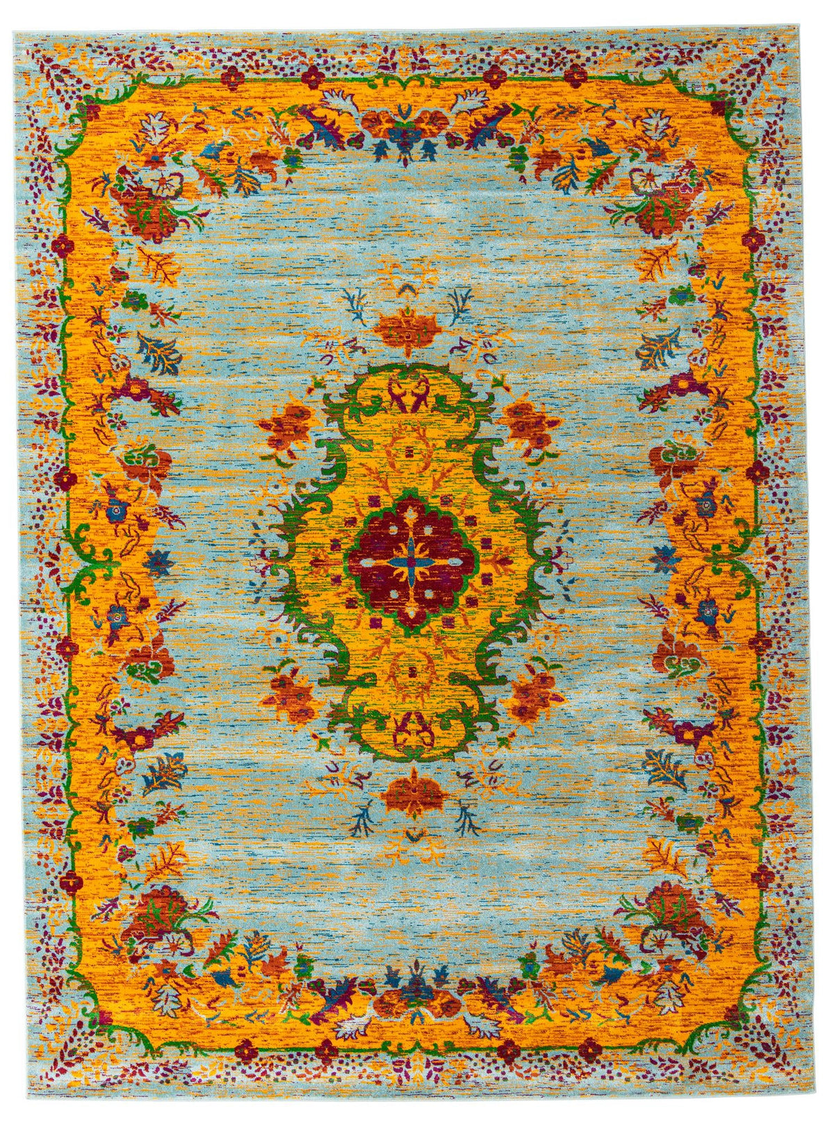 Caribbean Cove Collection Area Rug -  Nevis Rectangle Aqua Main