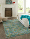 Caribbean Cove Collection Area Rug -  Lucia Rectangle Aqua  lifestyle 7