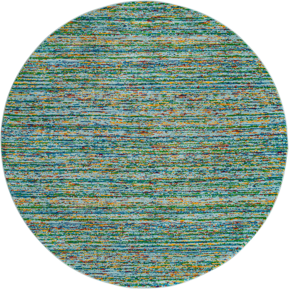 Caribbean Cove Collection Area Rug -  Lucia Round Aqua Blue  lifestyle 68