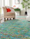 Caribbean Cove Collection Area Rug -  Lucia Oval Aqua  lifestyle 36