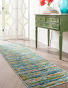 Caribbean Cove Collection Area Rug -  Lucia Runner Aqua  lifestyle 37
