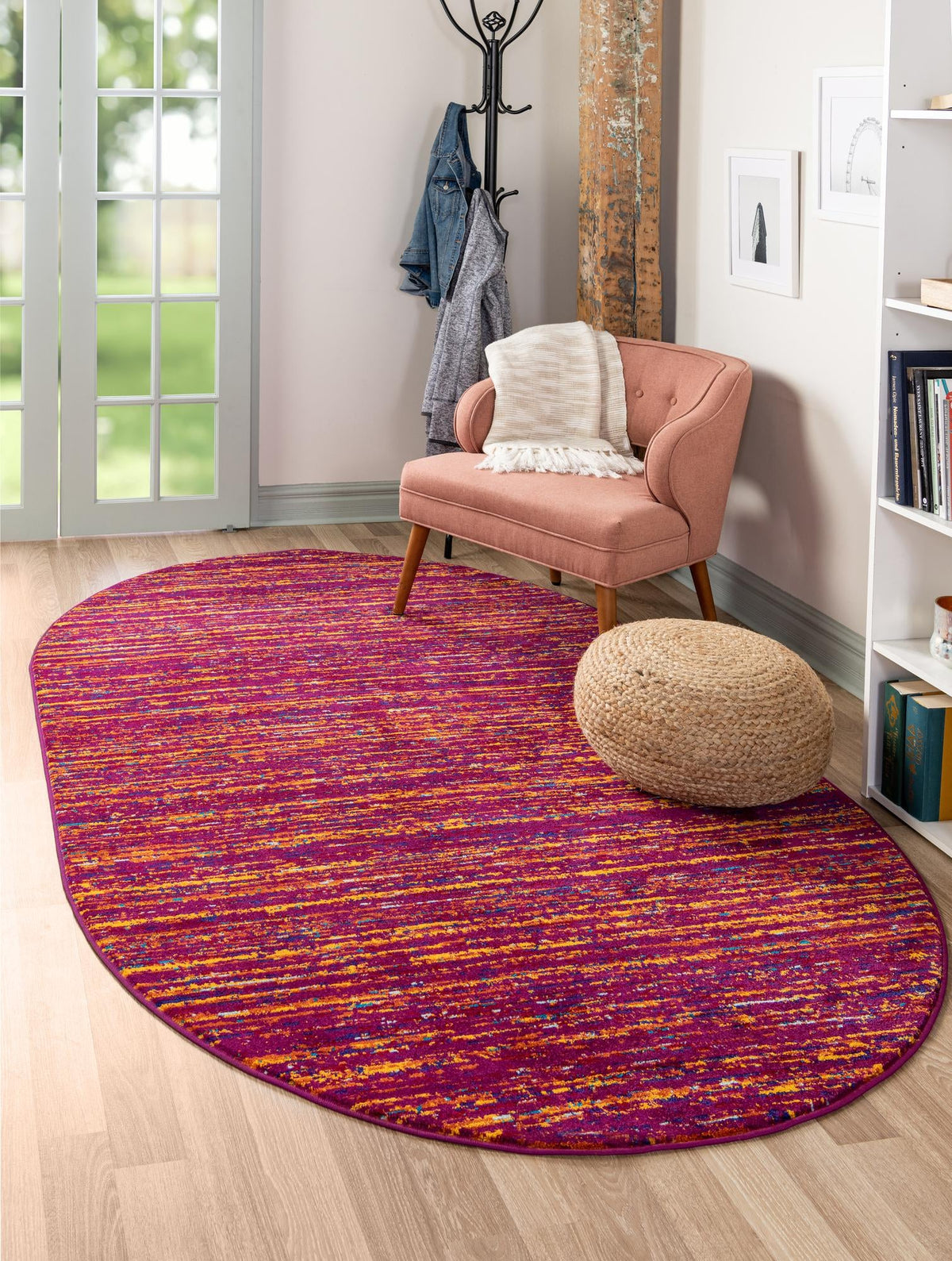 Caribbean Cove Collection Area Rug -  Lucia Oval Pink  lifestyle 25