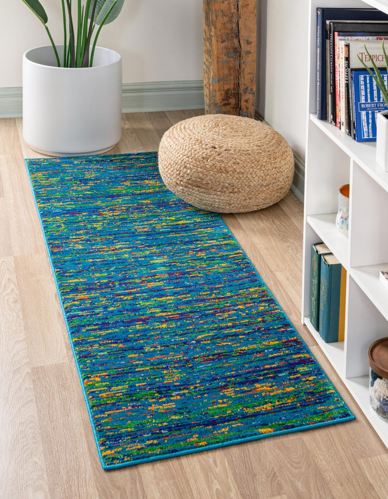 Caribbean Cove Collection Area Rug -  Lucia Runner Navy Blue  lifestyle 27