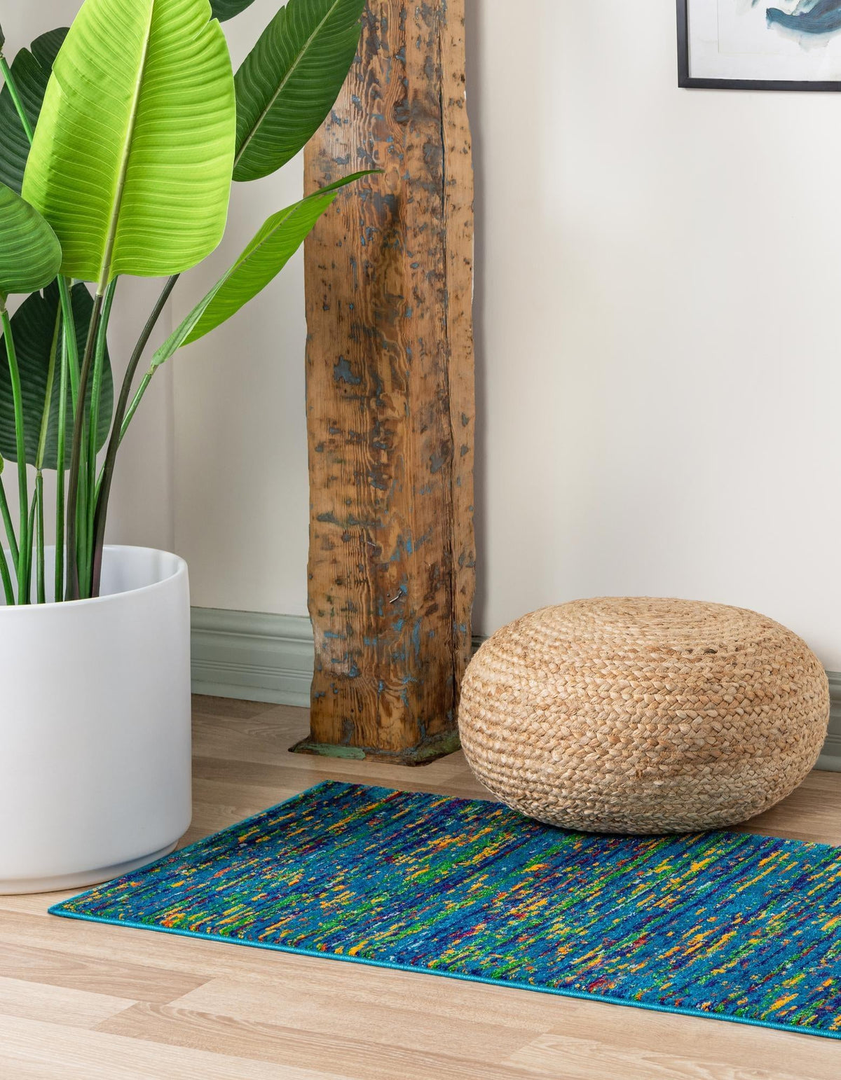 Caribbean Cove Collection Area Rug -  Lucia Runner Navy Blue  lifestyle 56