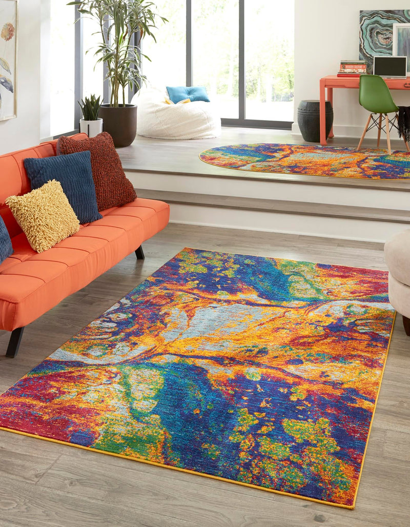 Caribbean Cove Collection Area Rug -  Bequia Rectangle Multi  lifestyle 2