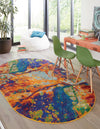 Caribbean Cove Collection Area Rug -  Bequia Oval Multi  lifestyle 15