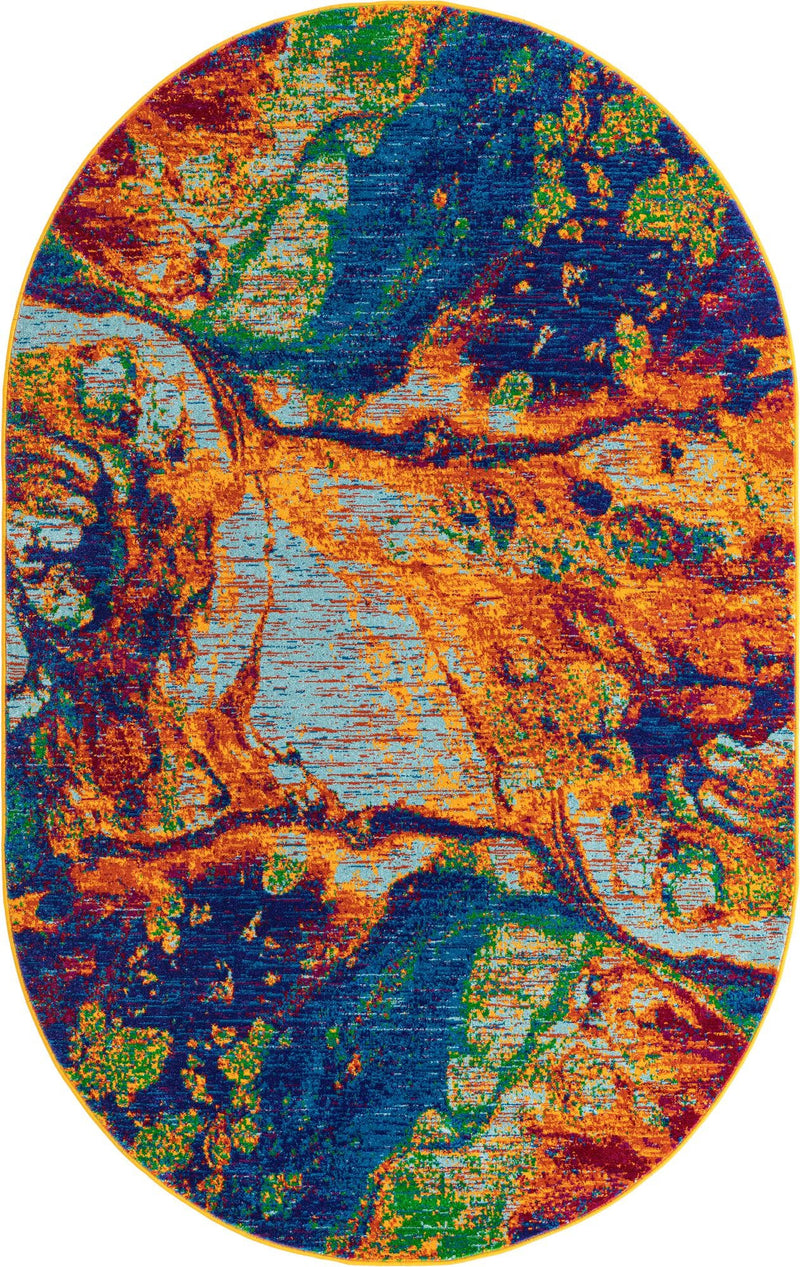 Caribbean Cove Collection Area Rug -  Bequia Oval Multi  lifestyle 25