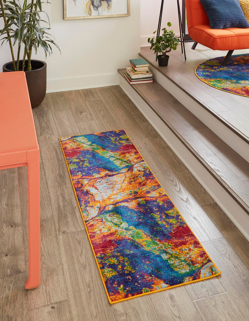 Caribbean Cove Collection Area Rug -  Bequia Runner Multi  lifestyle 16