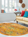 Caribbean Cove Collection Area Rug -  Tobago Oval Yellow  lifestyle 49