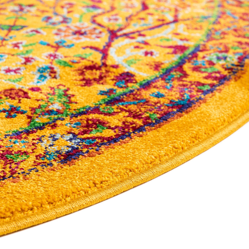 Caribbean Cove Collection Area Rug -  Tobago Oval Yellow  lifestyle 78