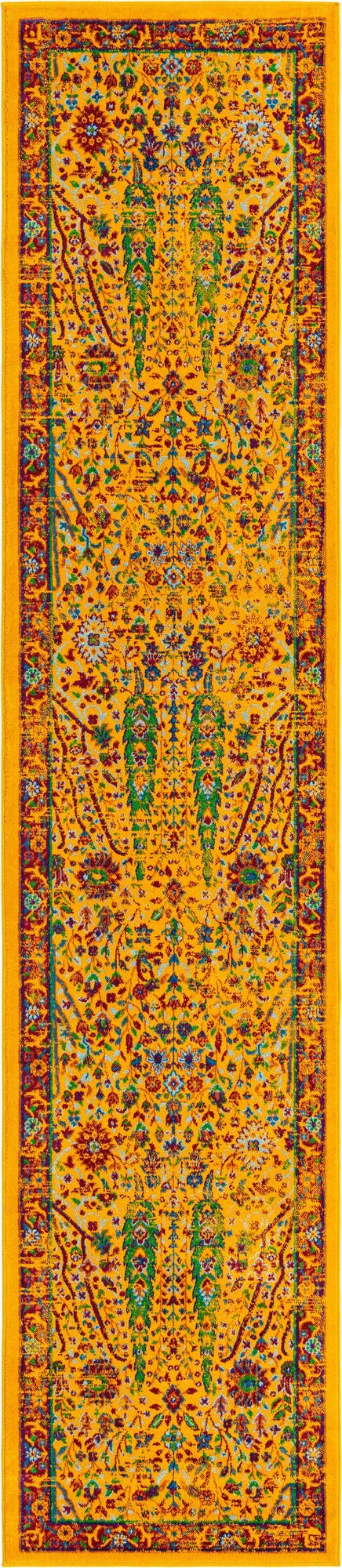 Caribbean Cove Collection Area Rug -  Tobago Runner Yellow  lifestyle 90