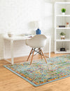 Caribbean Cove Collection Area Rug -  Tobago Rectangle Aqua  lifestyle 9