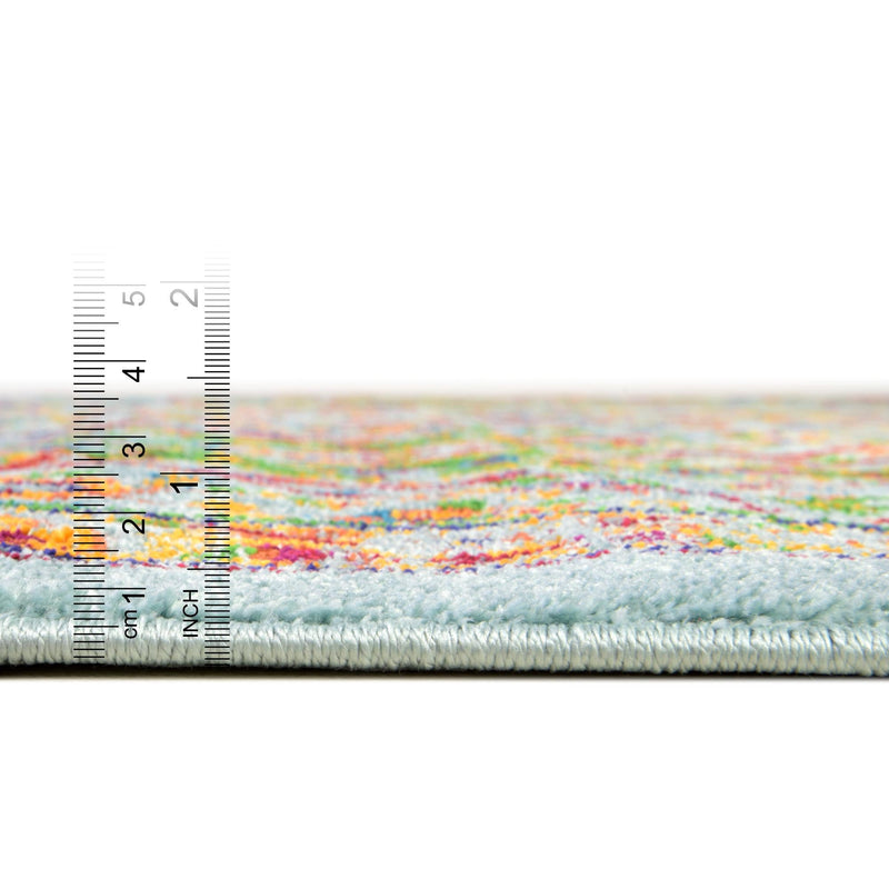 Caribbean Cove Collection Area Rug -  Tobago Rectangle Aqua  lifestyle 12