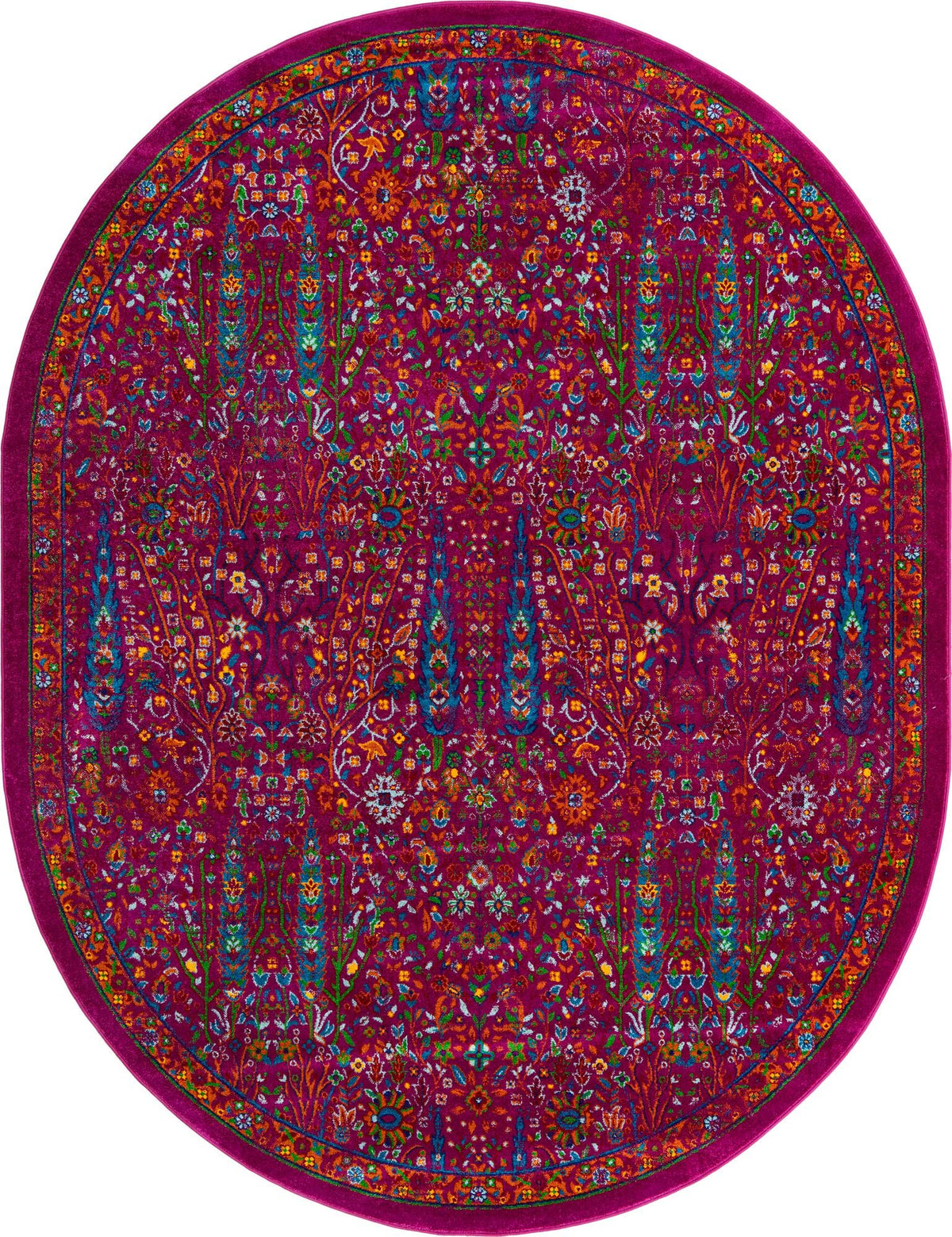 Caribbean Cove Collection Area Rug -  Tobago Oval Pink  lifestyle 87