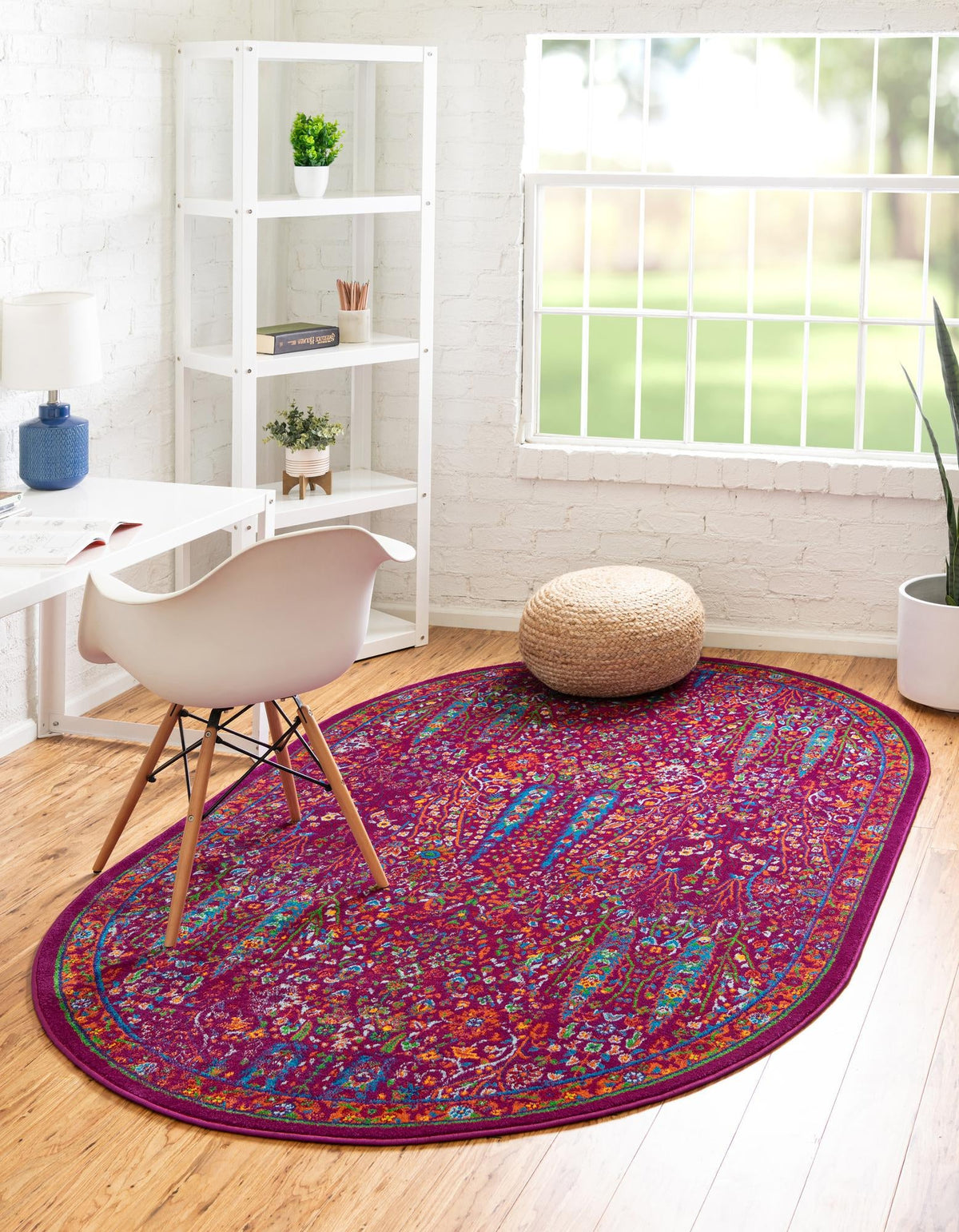 Caribbean Cove Collection Area Rug -  Tobago Oval Pink  lifestyle 55