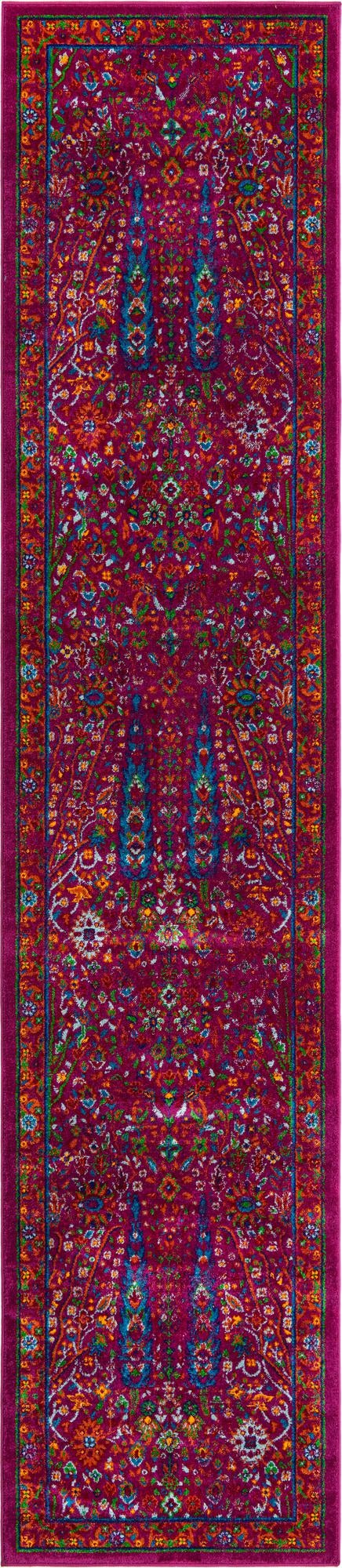 Caribbean Cove Collection Area Rug -  Tobago Runner Pink  lifestyle 88