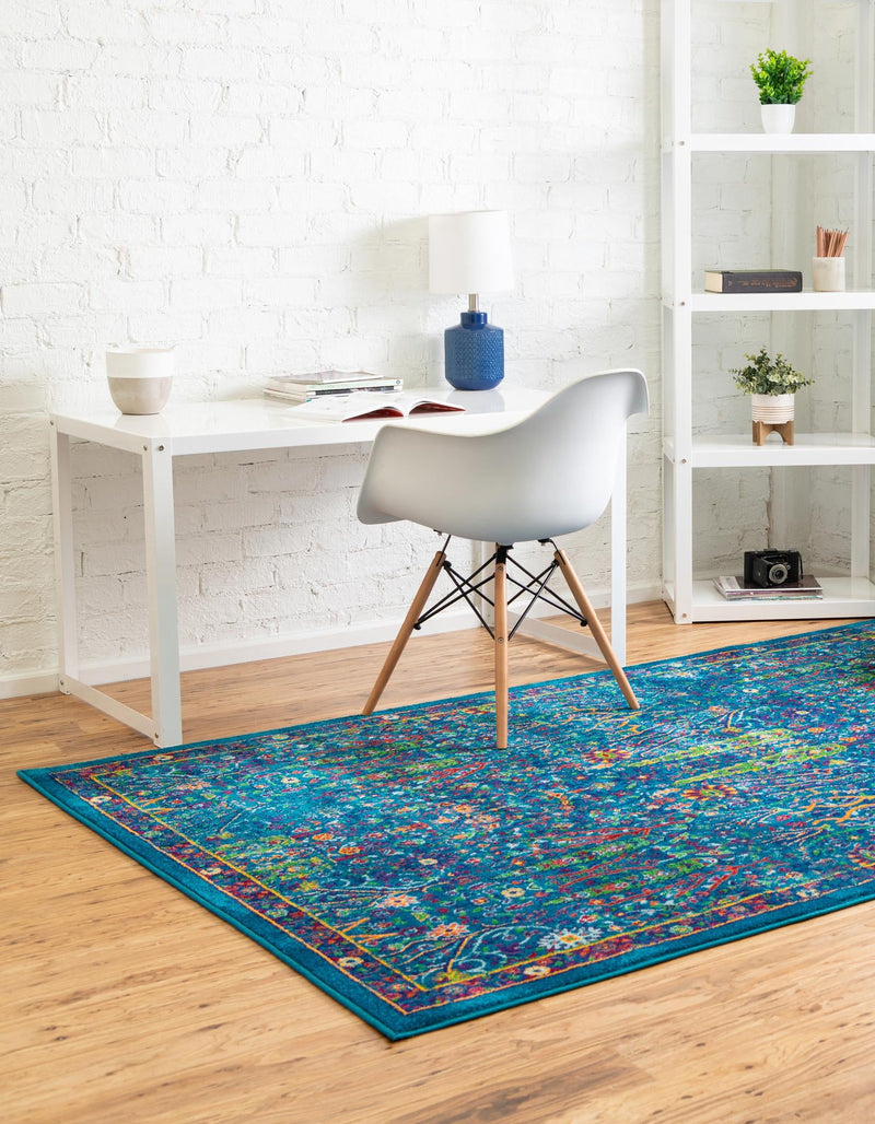 Caribbean Cove Collection Area Rug -  Tobago Rectangle Navy Blue  lifestyle 8