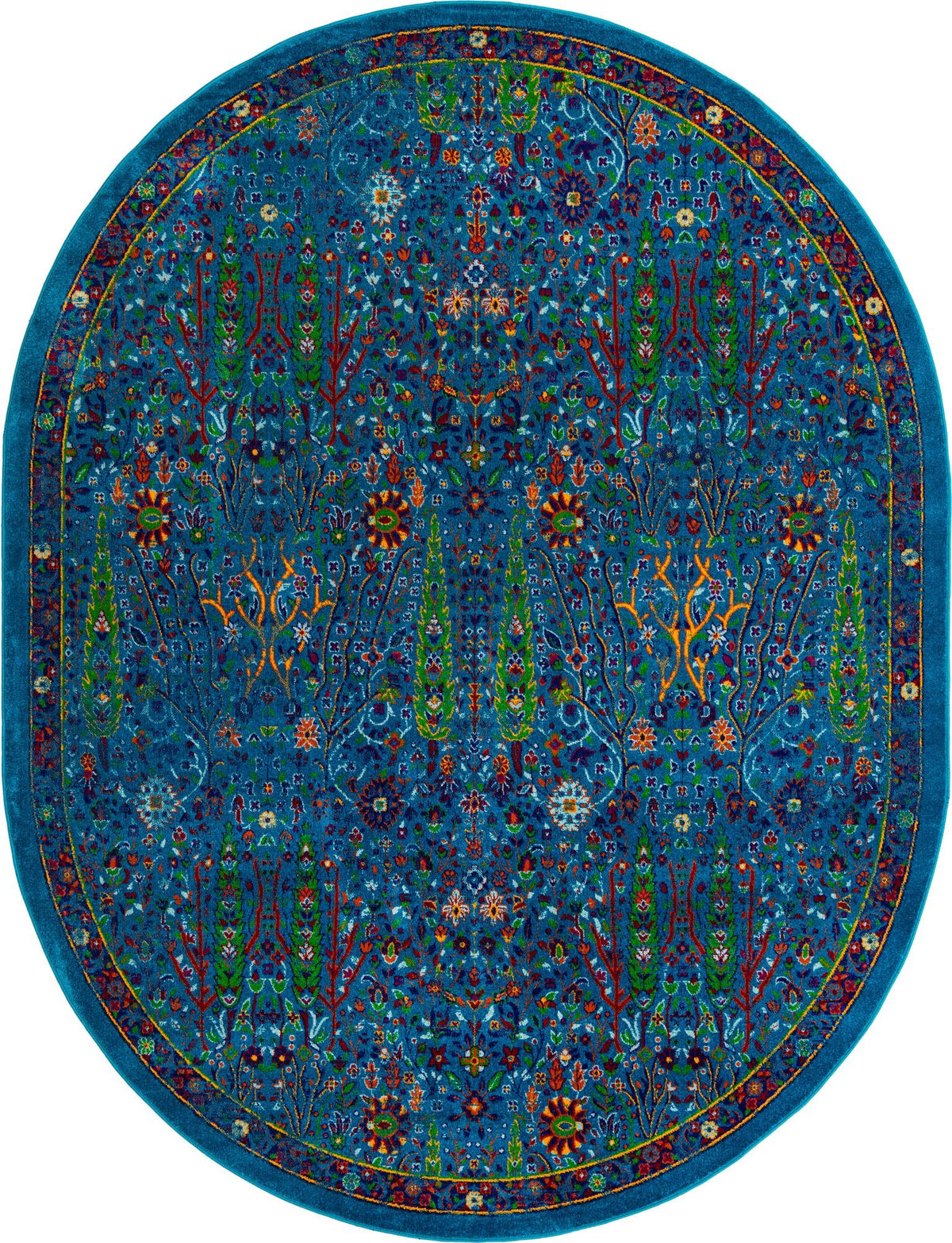 Caribbean Cove Collection Area Rug -  Tobago Oval Navy Blue  lifestyle 84