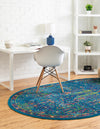 Caribbean Cove Collection Area Rug -  Tobago Oval Navy Blue  lifestyle 74
