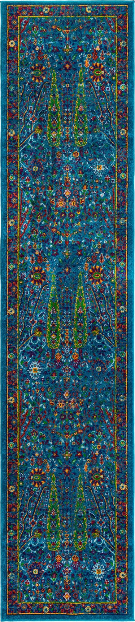 Caribbean Cove Collection Area Rug -  Tobago Runner Navy Blue  lifestyle 86