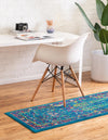 Caribbean Cove Collection Area Rug -  Tobago Runner Navy Blue  lifestyle 75