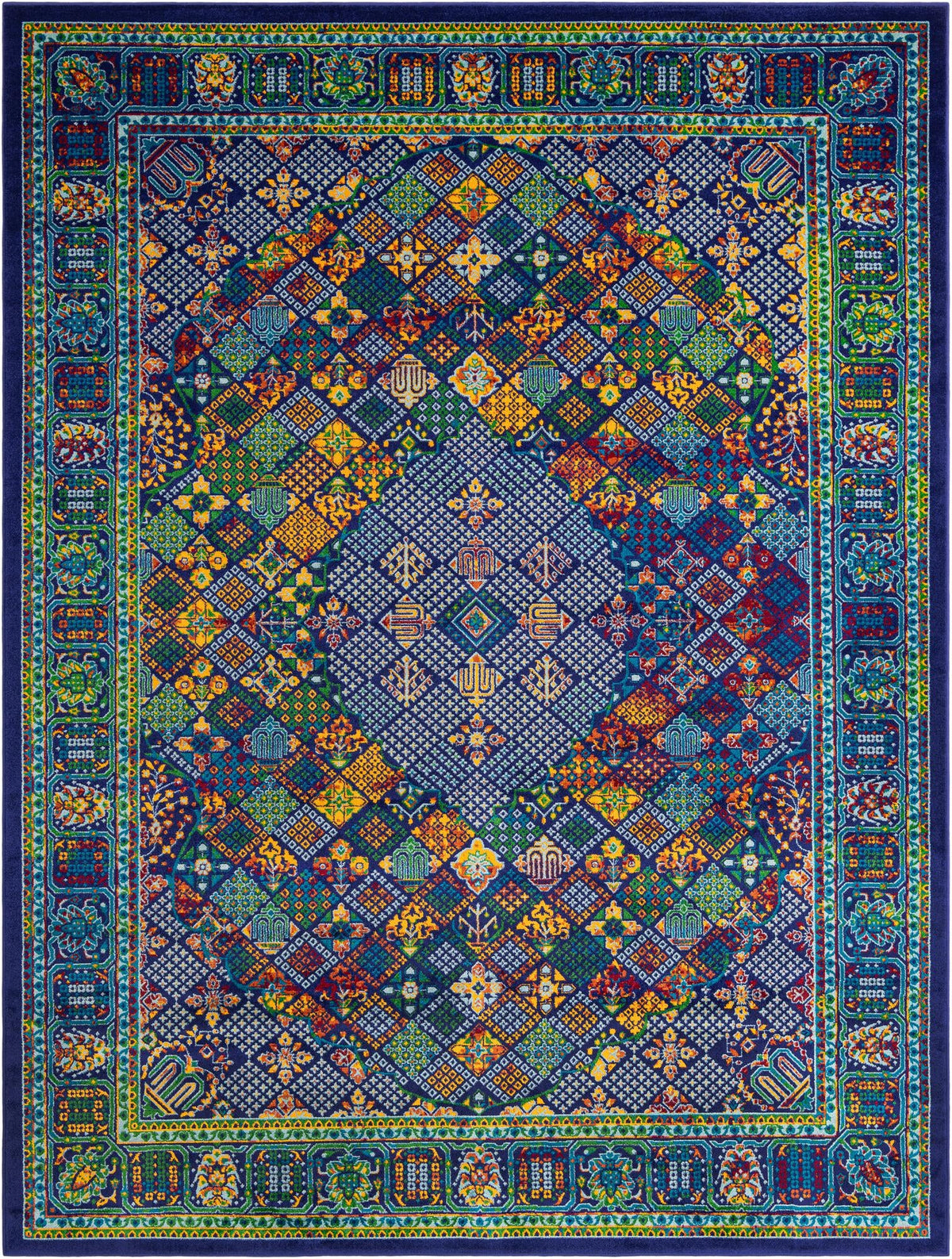 Caribbean Cove Collection Area Rug -  Mustique Rectangle Navy Blue  lifestyle 3