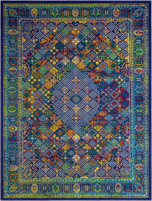 Caribbean Cove Collection Area Rug -  Mustique Rectangle Navy Blue  lifestyle 3