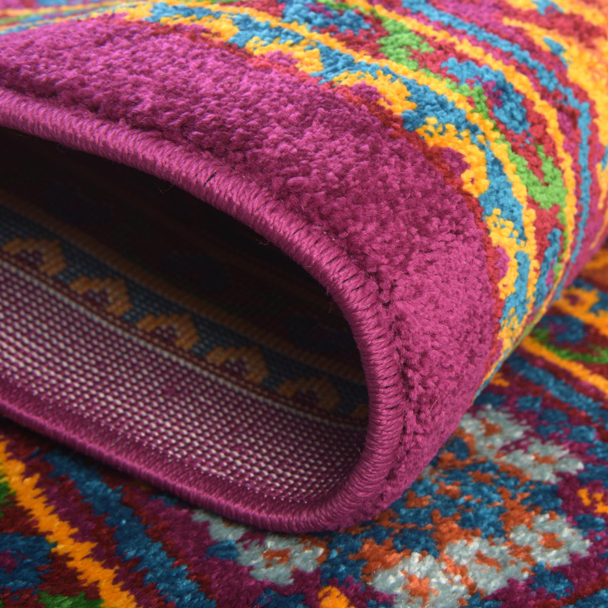 Caribbean Cove Collection Area Rug -  Mustique Oval Fuchsia  lifestyle 83