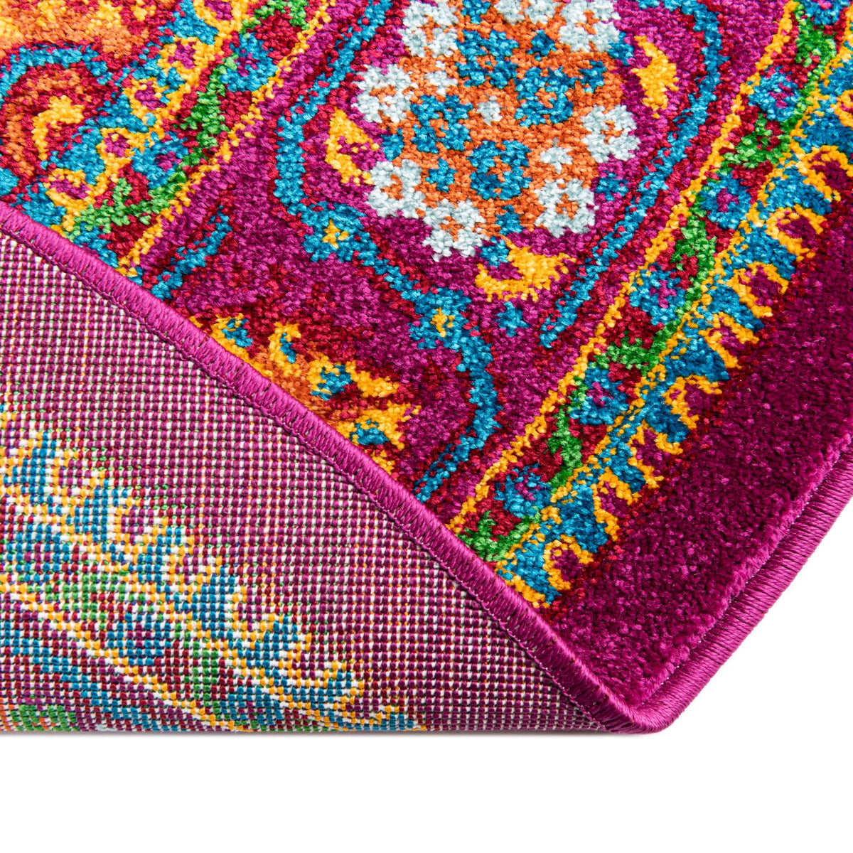 Caribbean Cove Collection Area Rug -  Mustique Oval Fuchsia  lifestyle 110