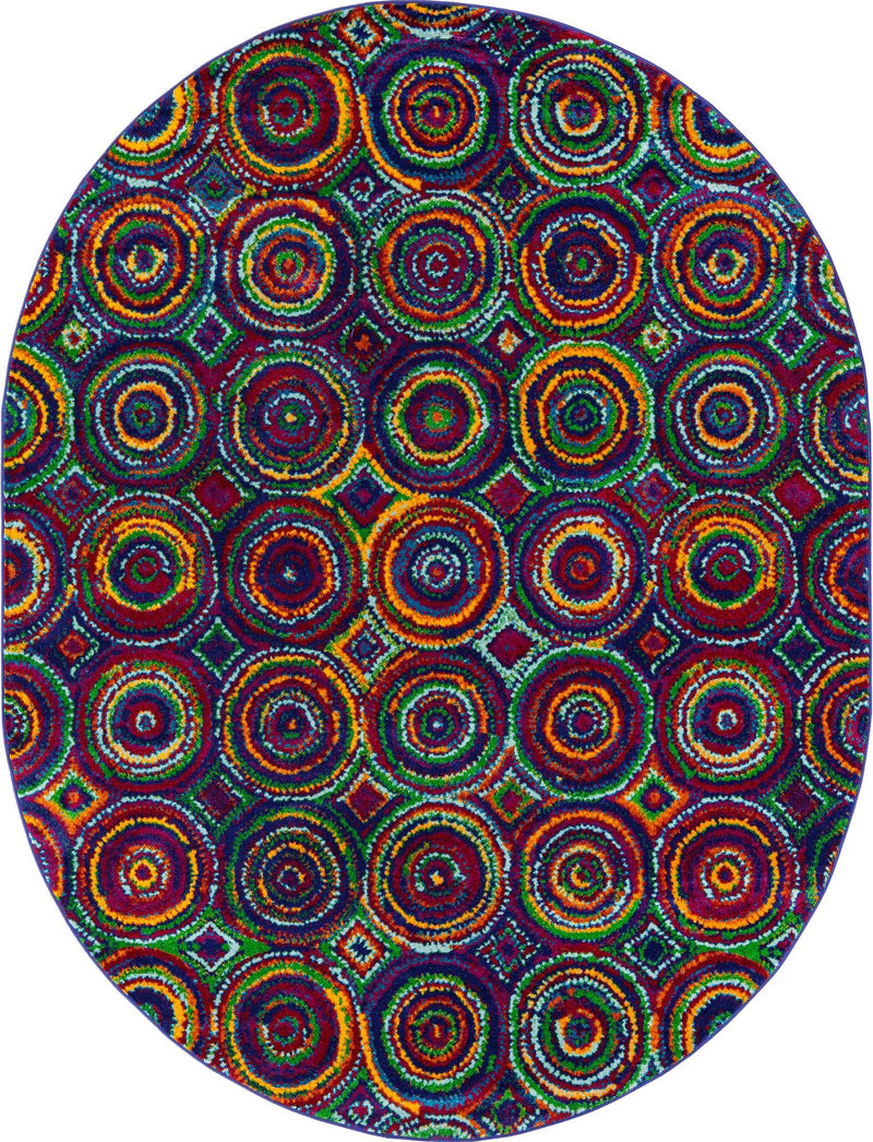 Caribbean Cove Collection Area Rug -  Vincent Oval Multi  lifestyle 15