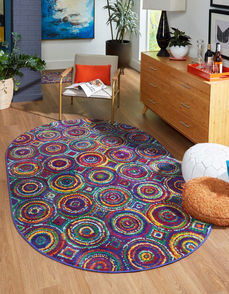 Caribbean Cove Collection Area Rug -  Vincent Oval Multi  lifestyle 17