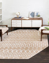 Marrakech Lattice Collection Area Rug - Essaouira (Sand) Octagon Sand  lifestyle 22